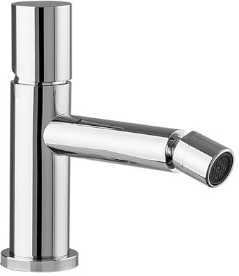 Miscelatore bidet cromo senza leva in acciaio inox, manopola rotante e indicatori per l’acqua, GEMINI