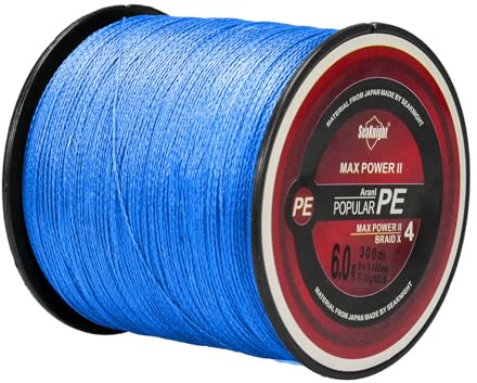 Seaknight TriPoseidon geflochtene Angelschnur, 4 Stränge, 300m-1000m, Salzwasser-Angelschnur, Langwurf, super starker Multifilament-PE-Draht, schwimmende Meeresangelschnur, 8 Farben, 3,6–36,3 kg