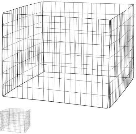 Relaxdays Compostiera in Acciaio, Set da 2 Contenitori da Giardino per Compost, HLP: 70 x 90 x 90 cm, 560 Litri, Nero