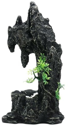 HXNH Aquarium-Landschaft, dynamische Wasserfall-Aquarien, Dekorationen, Kunst, Terrarium, Lebensraum, Ornamente, Harze, Aquarium-Landschaft