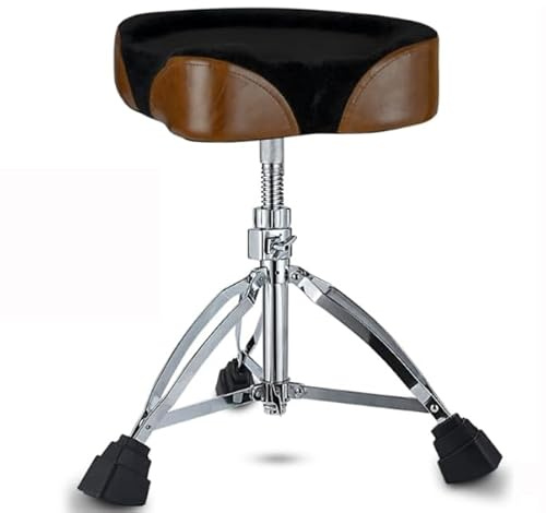 Luminexia Sattel trommelhocker,Schlagzeughocker,höhenverstellbarer Trommelsitz(45~68cm),verstellbare Trommel Stuhltrommel Stuhl,universell für Erwachsene