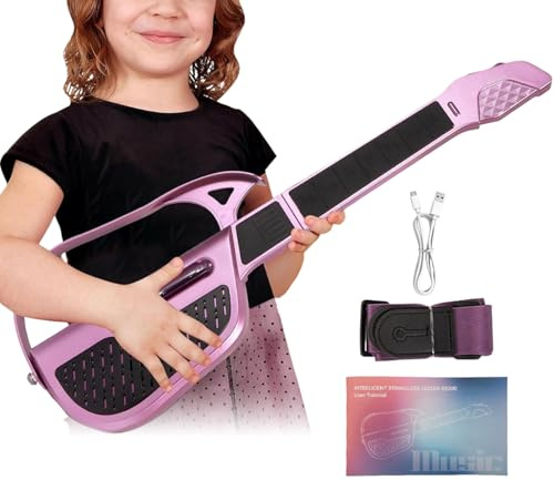 Guitare électrique sans cordes pour tout-petits | Instrument de musique électrique pliable pour l'éducation musicale des d'âge préscolaire, garçons, filles, jeunes, voyage, école