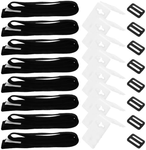 BESPORTBLE Kit de Sangles pour Couverture Piscine Solaire Fixation Robuste avec Boucle Accessoires pour Enrouleur et Bâche Installation Facile pour Maintien Sécurisé