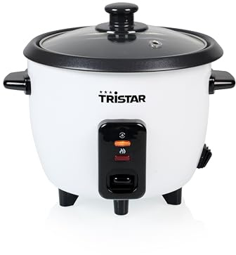 Tristar Riskokare 0,6 L, non-stick innerkastrull, varmhållnings- och automatisk avstängningsfunktion, kompakt design, mätkopp och sked ingår, 300 W, RK-6142