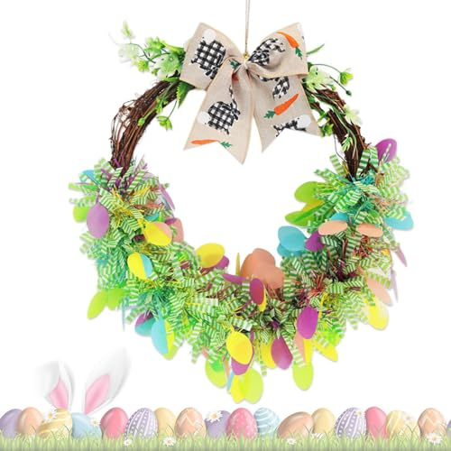 Ghirlanda Di Pasqua,Decor Primaverile Finto Colorato | Ghirlanda Pasquale Per Esterno Ornamento Primaverile | Per Interno Esterno Soggiorno Camera Da Finestra Portico Giardino