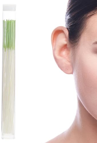 Ear Piercing Cleaner Floss - 60 Pieces Waterproof Soft and Comfortable Tool, Lid Design for Earrings Women Men, Thread Line, Aftercare Hygiene Solution, Hole Debris Remover