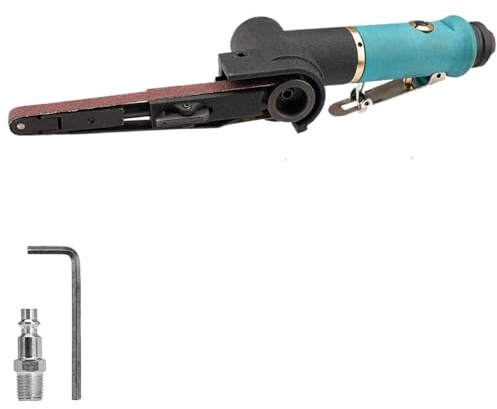Levigatrice a Nastro, Mini levigatrice a nastro pneumatica, utensile pneumatico con nastri abrasivi for alluminio, ferro, acciaio ecc., lucidatura dei metalli