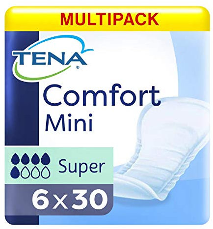 TENA Comfort Mini Super - Inkontinenzeinlage, Medium Large, 180 Stück (6 x 30)
