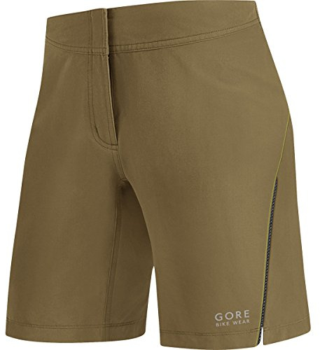 Gore Bike WEAR, Damen Kurze Mountainbike Hose, Shorts, Olive/neon Yellow, Gr. 38, TLELSP120808
