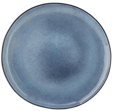 Bloomingville Teller Sandrine, blau, Keramik, 28 x 2,5 cm