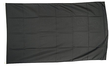Fahne/Flagge Einfarbig Schwarz - 150 x 250 cm + gratis Sticker, XXL-Fahne von Flaggenfritze®