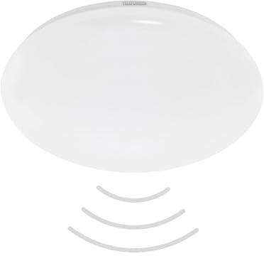 TELEFUNKEN - LED Deckenleuchte mit Bewegungssensor, Deckenlampe mit Tageslichtsensor, neutralweiße Lichtfarbe, 20 Watt, 2.500 Lumen, Weiß, 40cm 601306TF