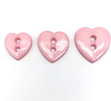 Buttons in Herzform für Kinder - hergestellt und versandt aus Spanien