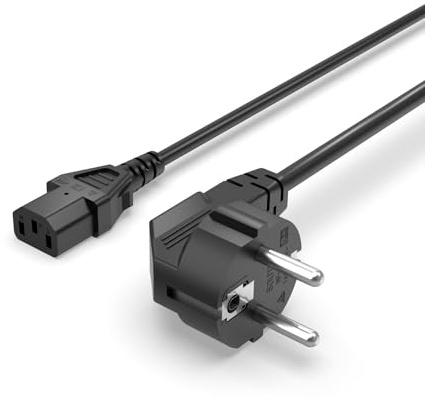 Superer 1,2 M Kaltgerätekabel C13 3 Polig Netzkabel Stromkabel | Passend für PC Monitor Fernseher Drucker – Kompatibel mit LG Dell
