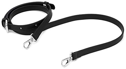 ZOUIQSS Frauen Leder Schulterriemen Trageriemen,Tasche Schultergurte Gurt Riemen für Geldbörse Handtaschen,verstellbare Ersatz Crossbody Bag Strap Tragegurt Umhängegurt(schwarz)