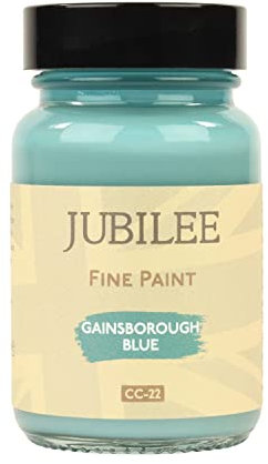 Guild Lane Jubilee Furniture Paint - Gainsborough Blue 60ml - Multi-Surface Paint for Wood, Metal, Glass & More - Durable, Water-Based, Soft Sheen Finish - No Primer or Wax Needed