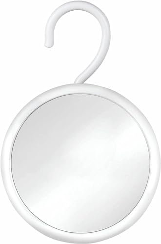 Mirrorvana Espejo de Ducha sin Niebla para afeitarse con Gancho para Colgar, Superficie antivaho inastillable y Giro de 360° (17 cm)