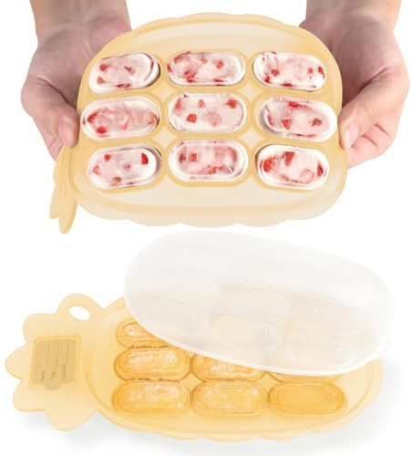 haakaa Silikon-Gefrierform für Muttermilch & Fruchtsauger, Bananengelb | BPA-freies Silikon, ab 4 Monaten, für Muttermilch-Pops, Fruchtsauger-Refills, Brei & Püree