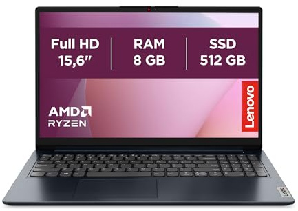 Lenovo IdeaPad 1 Gen 7 Ordinateur portable 15,6 FullHD (AMD Ryzen 7 5700U, 8 Go RAM, 512 Go SSD, AMD Radeon, sans OS) Clavier QWERTY espagnol