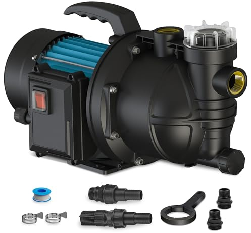 FLUENTPOWER 1.5HP 1200GPH Portable Garden Booster Pump with Prefilter