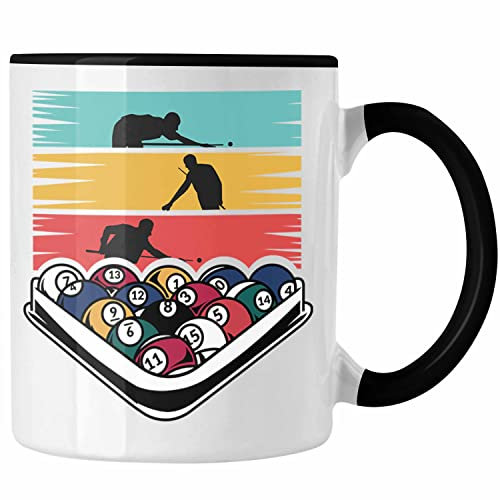 Trendation - Billard Pool Tasse Geschenk Queu Geschenkidee Spruch Grafik (Schwarz)