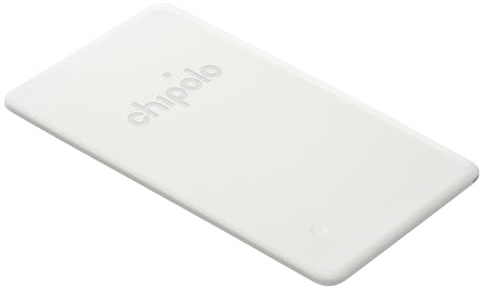 CHIPOLO Point – nyckelhittare, Bluetooth-spårare för nycklar, väska – fungerar med Googles Hitta min enhetsapp (endast Android) (Off White) (ONE Point) (Benvit - CARD Point)