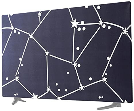 Rianpesn Housse TV Universelle,Protection Anti-poussière pour téléviseur - Accessoire décoration TV en Tissu Polyester Haute densité pour téléviseur Plat LCD 32-65 Pouces et télé seur
