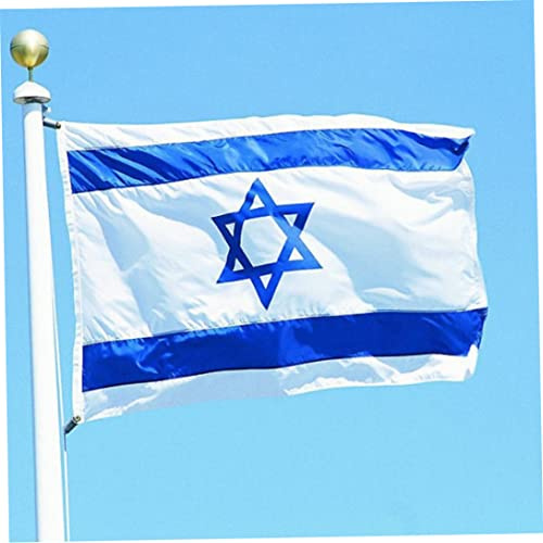 Drapeau israélien, drapeau israélien en polyester de 5x3ft, drapeau national Israël à l'épreuve de la fonte pour décoration de jardin en plein air