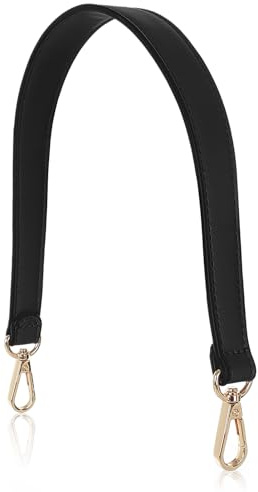 Prasacco Schultergurt für Taschen, Leder-Geldbörsenriemen Verstellbarer Schultergurt Taschengurte zum Wechseln mit Metallwirbel Damen Schulterriemen Taschengurt Schwarz für Schultertaschen Taschen