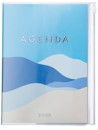 MARK'S 2024/2025 Taschenkalender A5 vertikal, Mountain, Blue: Von September 2024 bis Dezember 2025