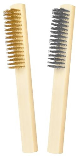 Flintronic 2 Pezzi Spazzole Metalliche, Set di Spazzole Metalliche in Rame, Ottone in Acciaio Inossidabile Spazzole, Lucidatura Pulito, per la Rimozione Ruggine/Corrosione/Vernice