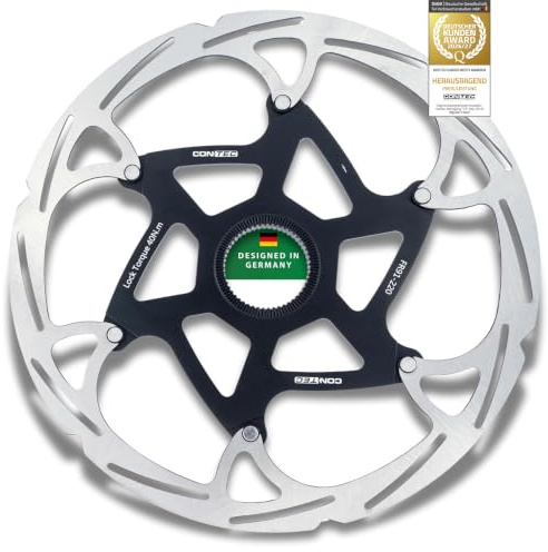 CONTEC Fahrrad-Bremsscheibe CDR-LW-CL, 220mm 240g, Aluminium-Spider, Center Lock, Edelstahl, hitzebeständig, einfache Montage, hohe Bremskraft, silber