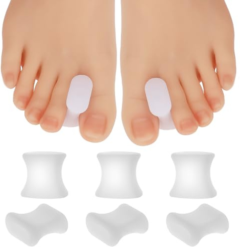 WY LIGHTING LEVEL 12Pcs Bunion Corrector Gel Toe Separators Soft Toe Spacers Overlapping Toes Pads Gel Orthotics for Men Women Sports Activities Calluses Crooked Toes Hammertoe Straighten Pain Relief