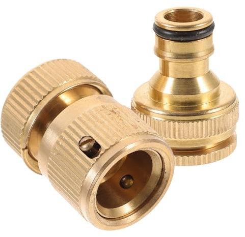 BELLIFFY Schlauchschnellkupplung Gartenschlauchverbinder Messing Schnellverschluss Schlauchkoppler Wasserschlauchadapter Outdoor Schlauchfittings Kompatibel Für Hochdruckreiniger Und