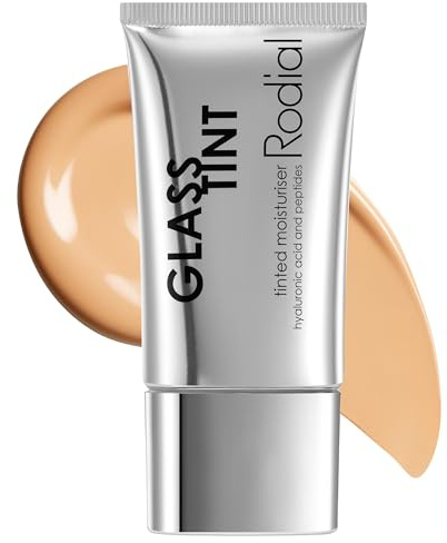 Rodial Glass Skin Tint - Tinted Moisturizer Shade 2 Hamptons, Lightweight Foundation for Natural Makeup (1 fl oz)
