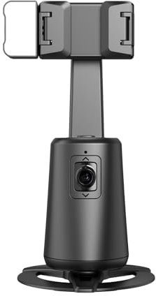 AI Face Tracking Gimbal con controllo gestuale, rotazione orizzontale a 360°, batteria da 1800 mAh per videochiamate, registrazione e live streaming, compatibile con telefoni di dimensioni 40-80 mm