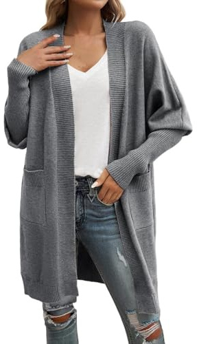 Gilets Femme Gilet En Laine Femme Gilet Chaud Femme Gilet Femme Laine Cardigan Pull En Cachemire Femme Pull Hiver Femme Chaud Gilet Hiver Femme Veste En Laine Femme Long Gris M