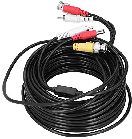 ACOGEDO Cavo Audio CCTV Portatile Ad Alte Prestazioni Cavo di Alimentazione Audio 3 in 1 con Connettori BNC++DC per Sistemi di Sorveglianza DVR, Coassiale 10 M 32,8 Piedi (30M)