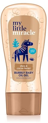 My Little Miracle Bubbly Baby Oil Gel Shea & Kakaosmör Perfekt för babymassage, återfuktar och skyddar mot torrhet 200 ml