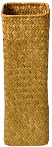 Hbbgdiy Vaso Rattan Vaso Decorativo per Pavimenti Decorativi Alto 12x4 Pollici, Fiore in Stile Cesto di Vimini Rustico per Soggiorno centrotavola per Matrimoni caffetteria