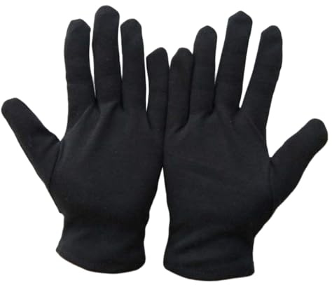 Artibetter 12 Pairs Cotton Touching Gloves for Jewelry and Car Driving Protective Moisturizing Industrial Safety Gloves for Outdoor Work Comfort Texture and Reusable S