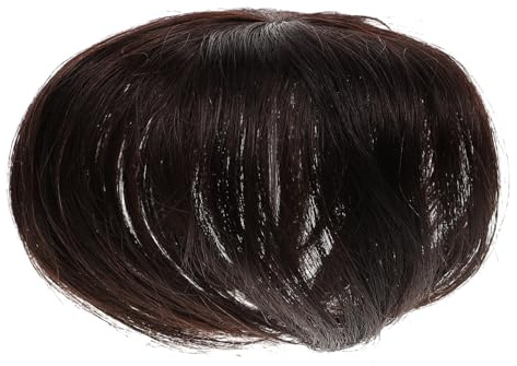 HEALEEP Haarteil für Damen 15cm Gerades Echthaar Dünner Werdendes Haar Clip Haarverlängerung zum Abdecken Grauer Haare