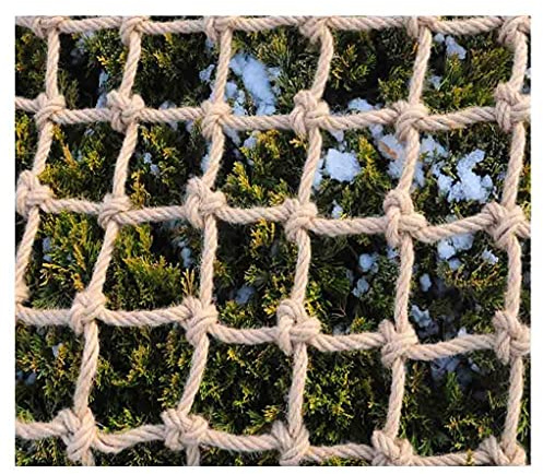 Outdoor Hanfseil Kletternetz Für Baumhaus, Innenbalkon Treppenschutznetz Sicherheitsnetz,Spielplatz Spielen Sie EIN Riesiges Maschennetz(Size:2x3m/6.56x9.84ft)(4mm,2x5m(6.56X16.4ft))