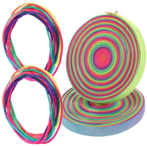 Holibanna Cuerda Elástica de Goma de Colores para Saltar, Diseño Compacto y Fácil de Transportar, Adecuado para Juegos en Interiores y Ejercicio