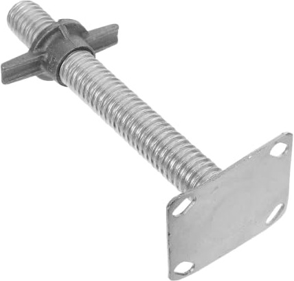PLAFOPE Adjustable Scaffold Screw Jack Metal Scaffolding Leveling Jack with Threaded Rod and Wide Base Plate Easy Installation and Strong Loadbearing Performance for Building Scenarios
