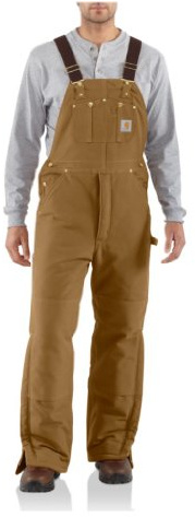 Carhartt Arctic - Salopette da uomo foderata con pettorina, Marrone, 42W x 34L