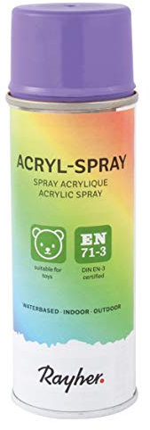 RAYHER HOBBY 34145274 Acryl-Spray, Acryllack, erika, seidenmatt, Sprühlack für innen und außen, hohe Deckkraft, umweltbewusst spraylackieren, Dose 200 ml