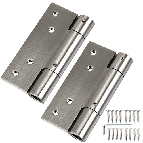 Stahlia Scharniere Edelstahl Pendeltürscharnier (1 Paar) Türscharniere 100mm mit SoftClose Scharniere Gartentür Gartentor Scharnier Türband für Saloontür