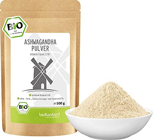 Ashwagandha Pulver Bio 500g | 100% echte Ashwagandha Wurzel aus Indien | bioKontor | indischer Ginseng