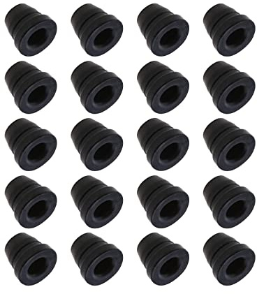 EMSea 20x Gummi Bremsentlüfter Schraubkappen 6mm Fett Fitting Kappe Staubschutz Bremsnippelkappe für Auto Motorrad Automotive Ersatzteile Schwarz